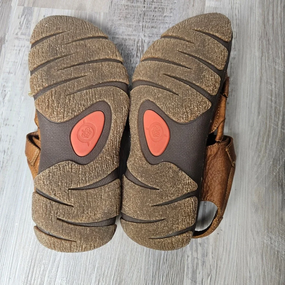 Born Leather Fisherman Sandals Men 12 Brown Rugged Coastal Comfort Shoes